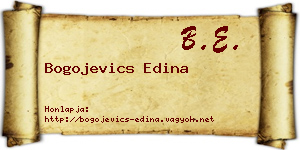 Bogojevics Edina névjegykártya